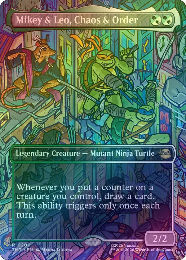 Mikey & Leo, Chaos & Order - Borderless Scene (Foil) (TMT)