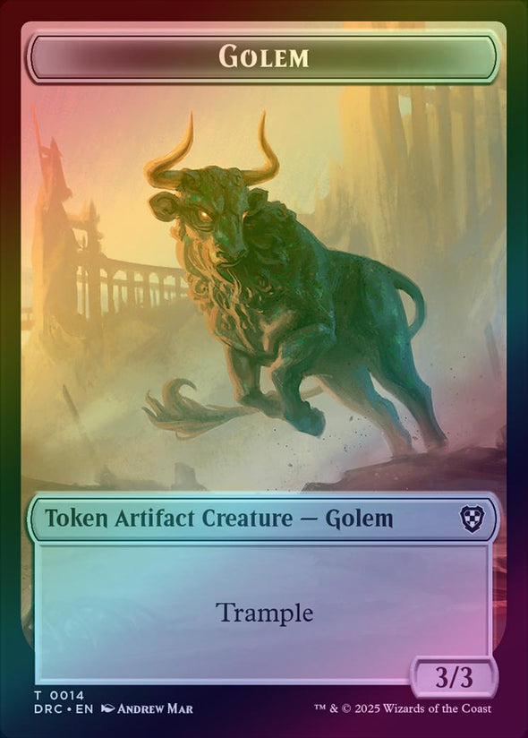 Golem (015) // Golem (014) Token (Foil) (TDRC)