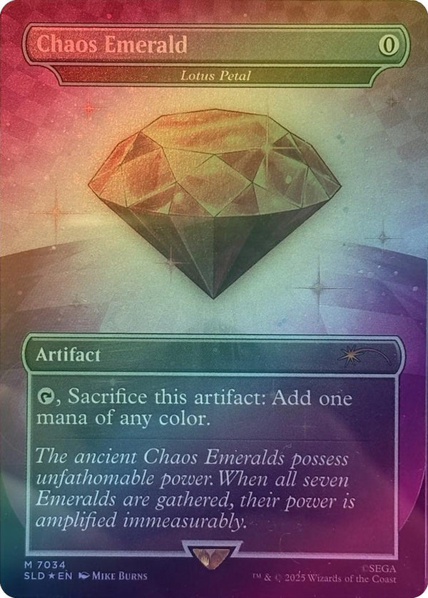 Chaos Emerald // Lotus Petal (7034) - Sonic The Hedgehog Bonus Card - Purple -(Foil) (SLD)