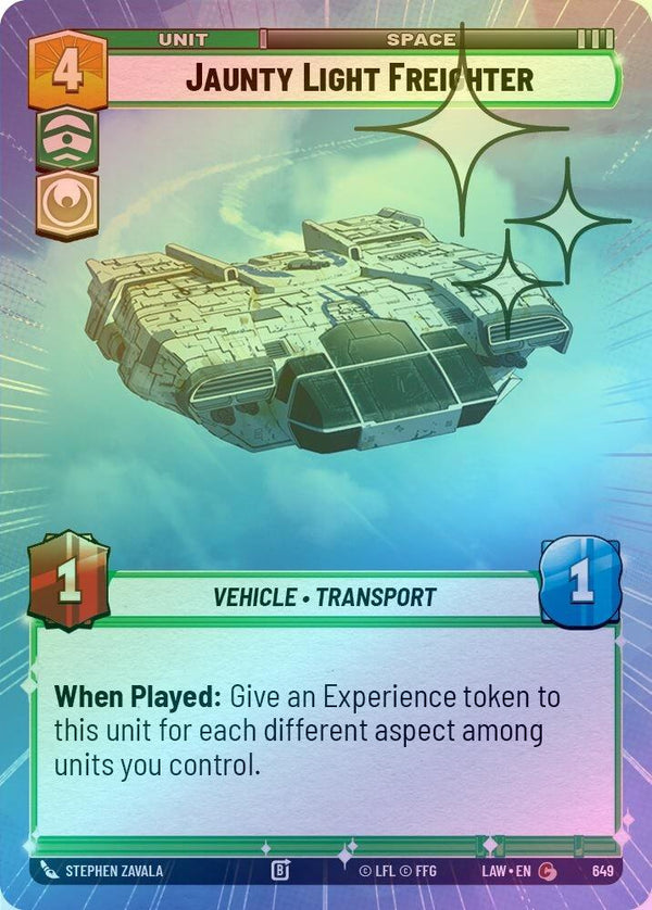 Jaunty Light Frieghter (Hyperspace Foil) - 649 - Common (Foil)