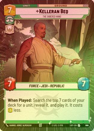 Kelleran Beq - The Sabered Hand (Hyperspace) - 840 - Uncommon (Foil)