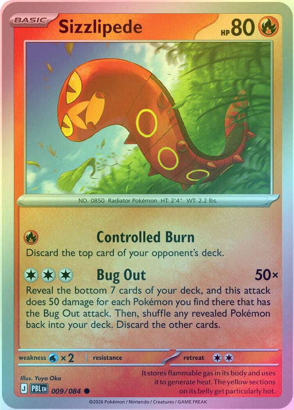 Sizzlipede - 009/084 - Common - Reverse Holo
