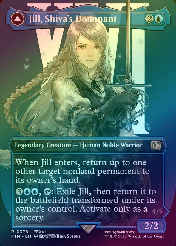 Jill, Shiva's Dominant // Shiva, Warden of Ice - Borderless (Foil) (FIN)