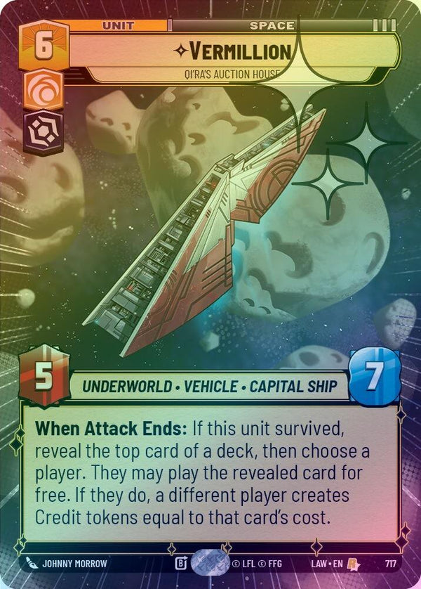 Vermillion - Qi'Ra's Auction House (Hyperspace Foil) - 717 - Rare (Foil)