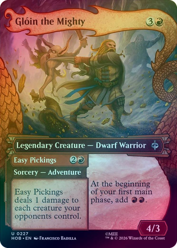 Glóin the Mighty // Easy Pickings - Dragon Hoard Frame (Foil) (HOB) (Pre-Order)