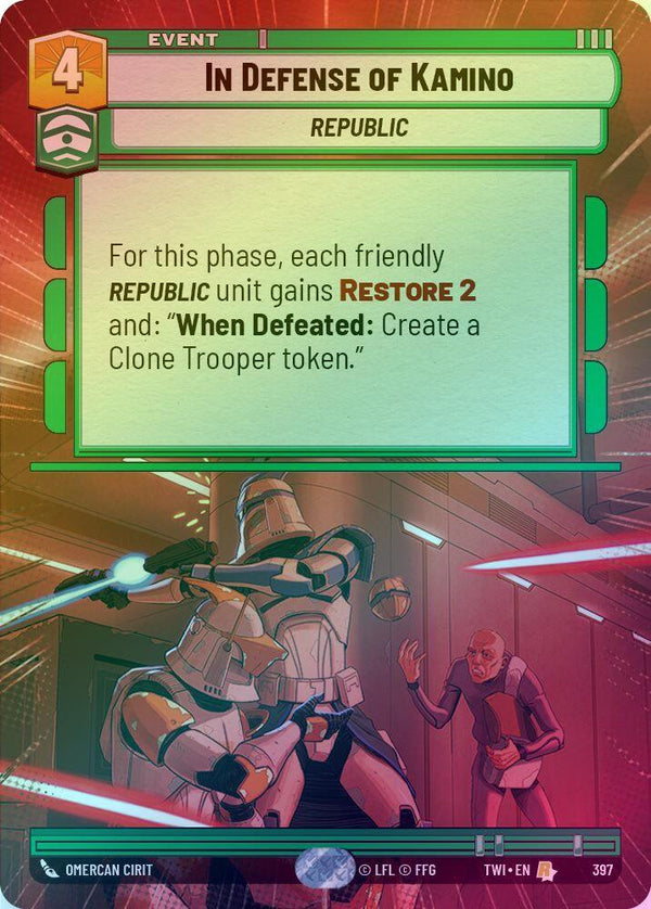 In Defense of Kamino (Hyperspace) - 397 - Rare (Foil)