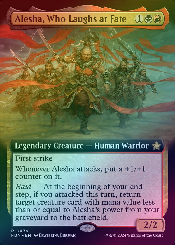 Alesha, Who Laughs at Fate - Extended Art (Foil) (FDN)