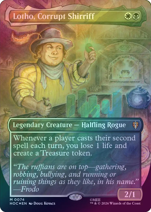 Lotho, Corrupt Shirriff - Borderless (Surge Foil) (HOC) (Pre-Order)