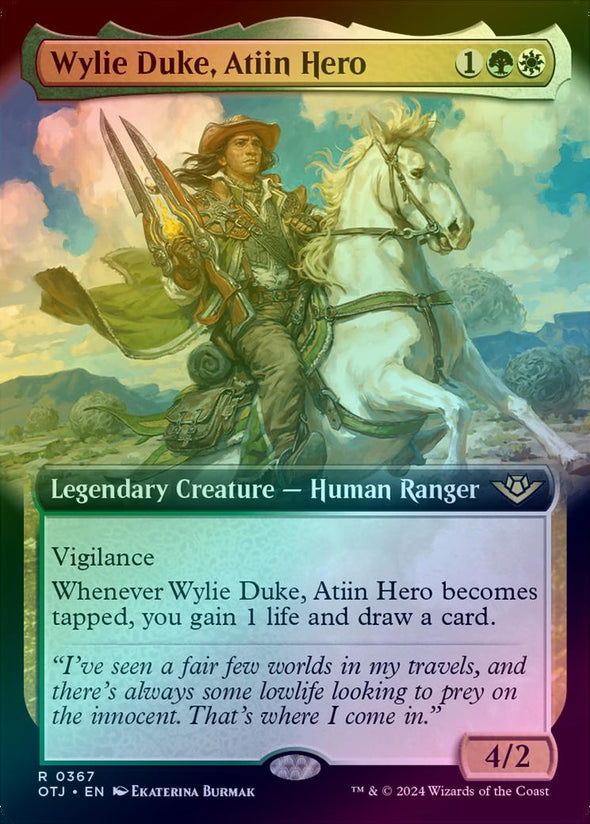 Wylie Duke, Atiin Hero - Extended Art (Foil) (OTJ)