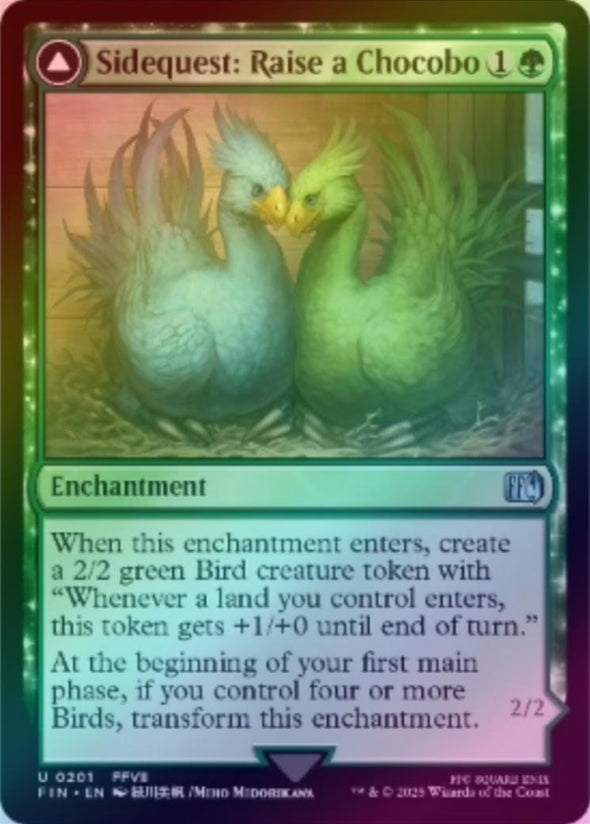 Sidequest: Raise a Chocobo // Black Chocobo (Foil) (FIN)