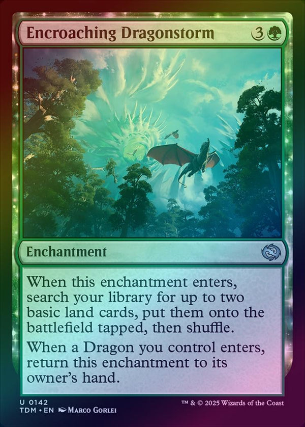 Encroaching Dragonstorm (Foil) (TDM)