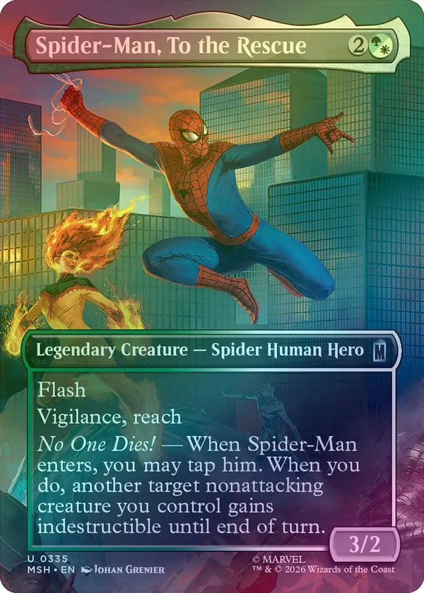 Spider-Man, To the Rescue - Borderless Scene (Foil) (MSH) (Pre-Order)