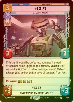 L3-37 - Get Out Of My Seat - 547 - Rare (Foil)