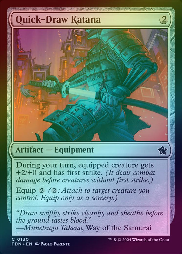 Quick-Draw Katana (Foil) (FDN)