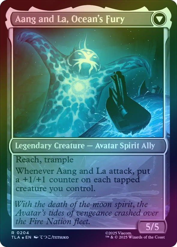 Aang, Swift Savior // Aang and La, Ocean's Fury - Prerelease Promo (Foil) (PTLA)