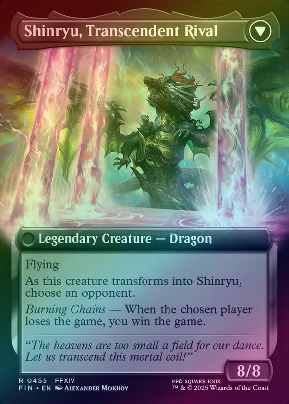 Zenos yae Galvus // Shinryu, Transcendent Rival - Extended Art (Foil) (FIN)