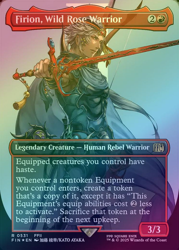 Firion, Wild Rose Warrior - Borderless (Surge Foil) (FIN)