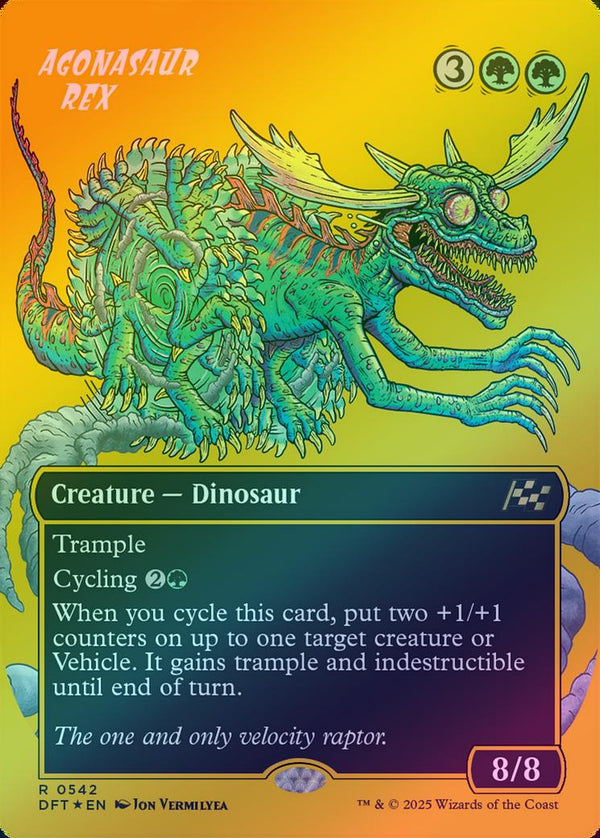Agonasaur Rex - Borderless Rude Rider (First-Place Foil) (DFT)