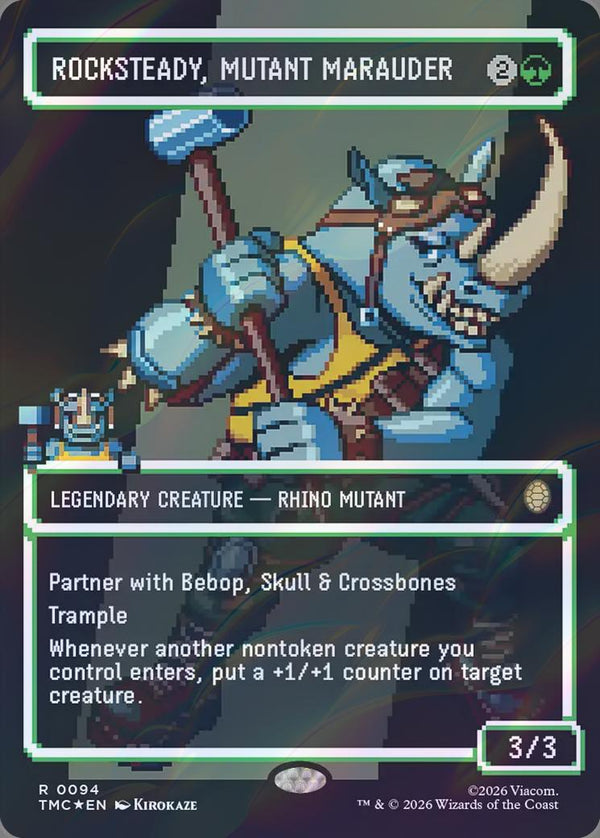 Rocksteady, Mutant Marauder - Pixel Art (Surge Foil) (TMC)