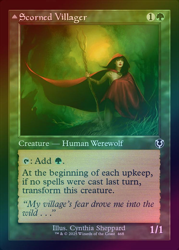 Scorned Villager // Moonscarred Werewolf - Retro Frame (Foil) (INR)
