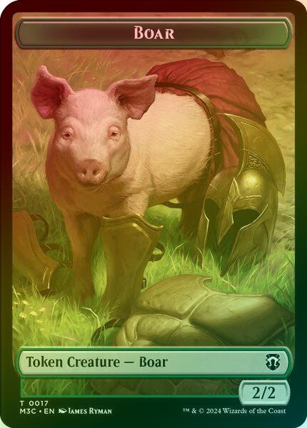 Boar // Forest Dryad Token (Ripple Foil) (TM3C)