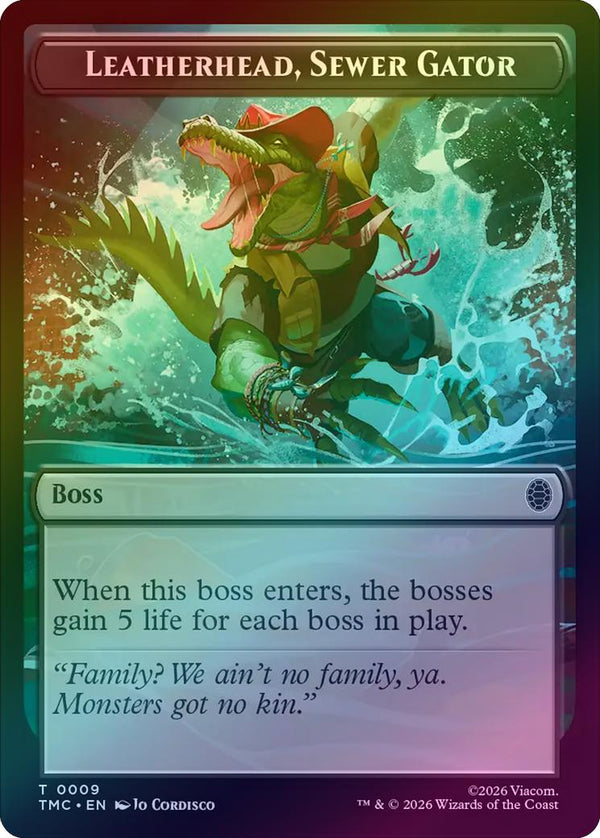 Leatherhead, Sewer Gator Token (Foil) (TTMC)
