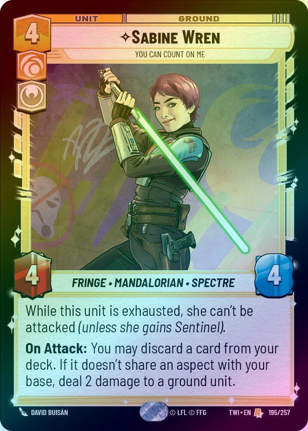 Sabine Wren - You Can Count On Me - 195/257 - Rare (Foil)