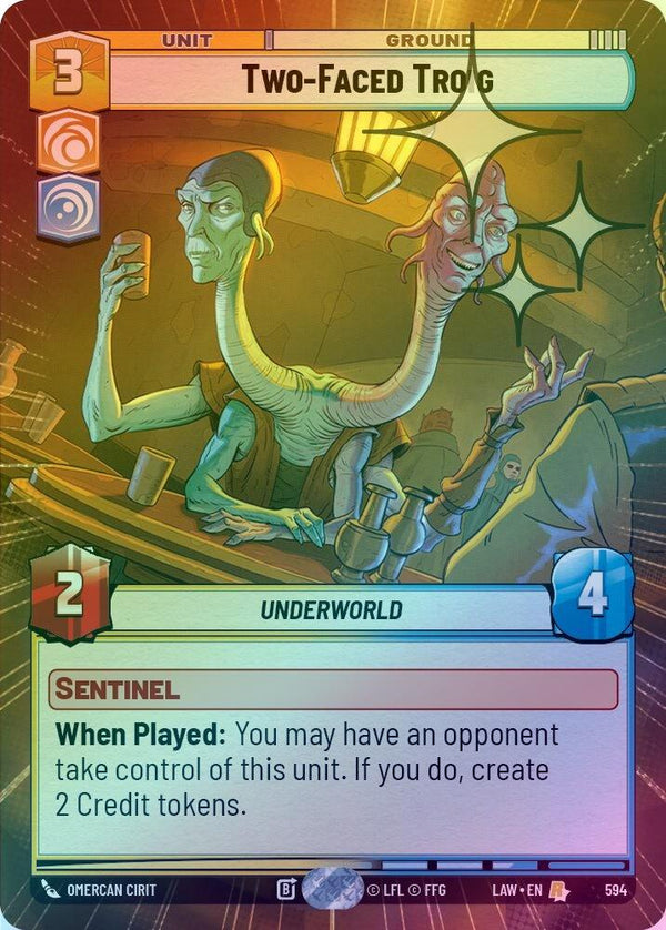 Two-Faced Troig (Hyperspace Foil) - 594 - Rare (Foil)