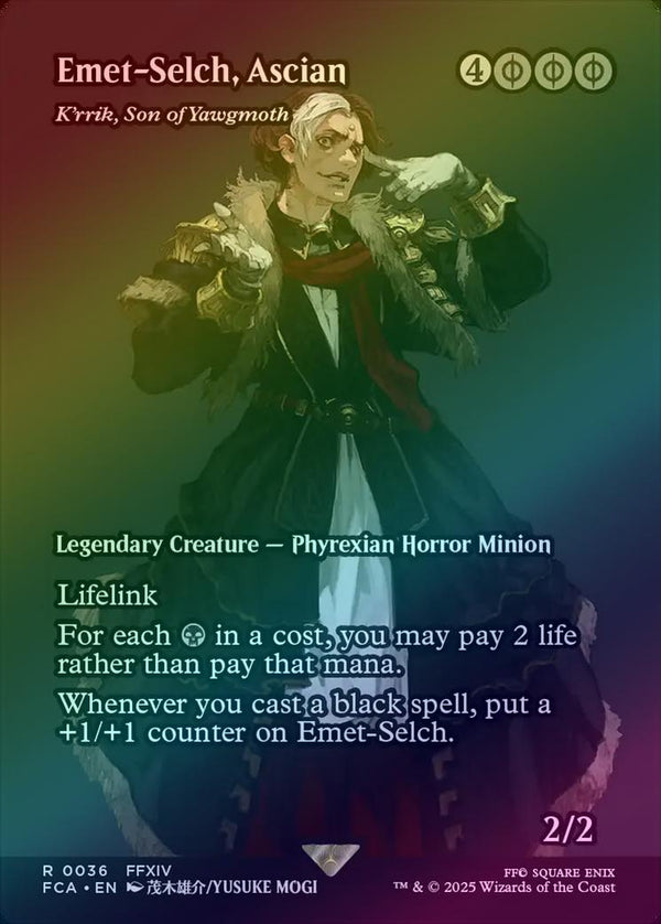 Emet-Selch, Ascian // K'rrik, Son of Yawgmoth - Borderless (Foil) (FCA)