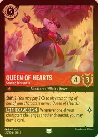 Queen of Hearts (Sensing Weakness) - 120/204 - Uncommon (Foil)