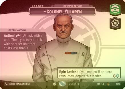 Colonel Yularen - This is Why We Plan (Showcase) - 1026 - Common (Foil)
