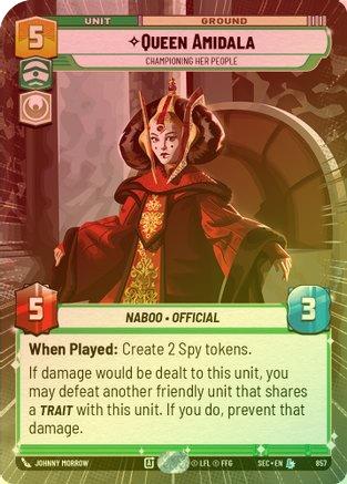Queen Amidala - Championing Her People (Hyperspace Foil) - 857 - Legendary (Foil)