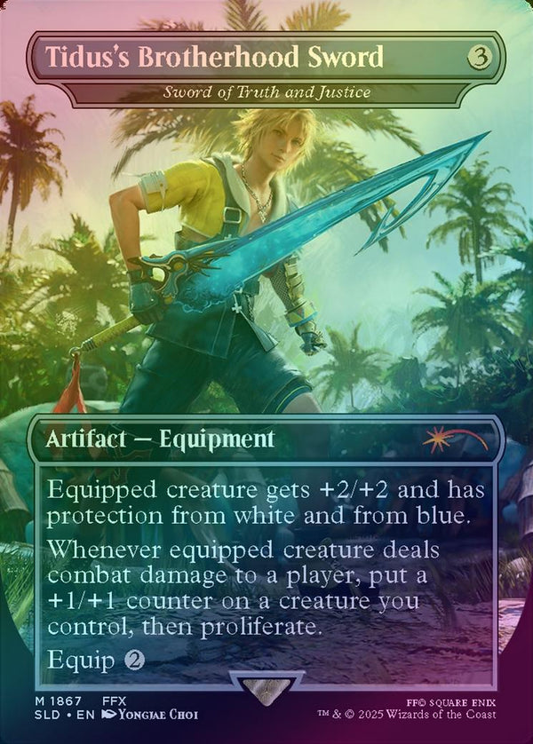 Tidus's Brotherhood Sword // Sword of Truth and Justice - Secret Lair x FINAL FANTASY: Weapons (Rainbow Foil) (SLD)