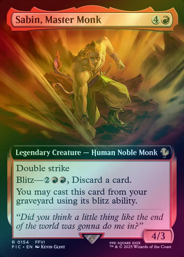 Sabin, Master Monk - Extended Art (Foil) (FIC)