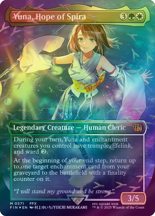 Yuna, Hope of Spira - Borderless (Chocobo Track Foil) (FIN)