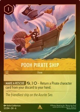 Pooh Pirate Ship - 32/204 - Rare (Foil)