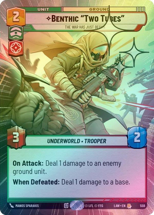 Benthic "Two Tubes" - The War Has Just Begun (Hyperspace Foil) - 559 - Rare (Foil)