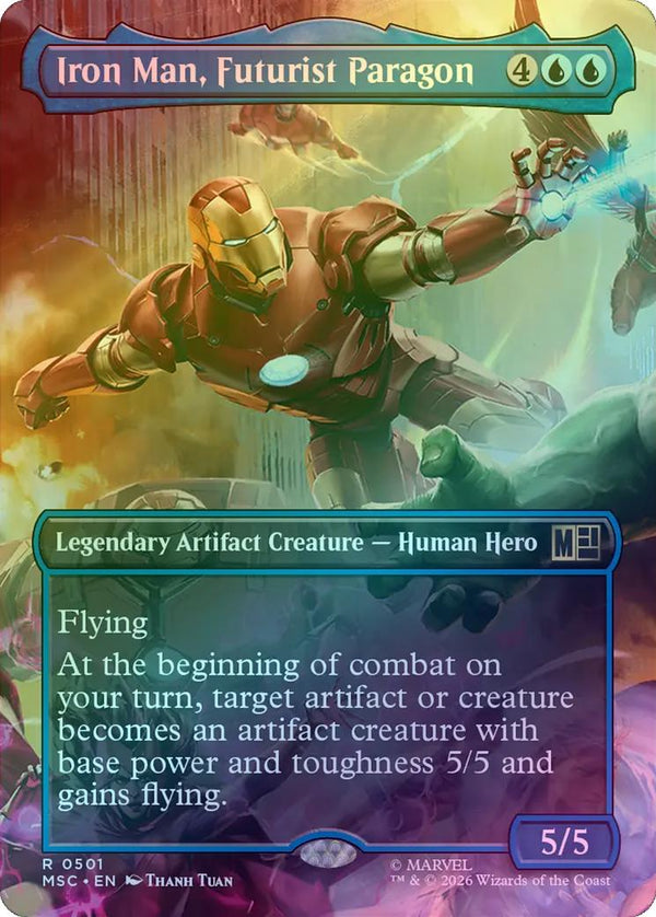 Iron Man, Futurist Paragon - Borderless Scene: Heroes United (Foil) (MSC) (Pre-Order)