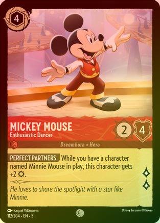 Mickey Mouse (Enthusiastic Dancer) - 112/204 - Common (Foil)
