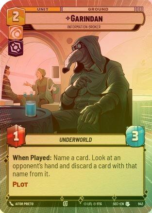 Garindan - Information Broker (Hyperspace Foil) - 942 - Uncommon (Foil)
