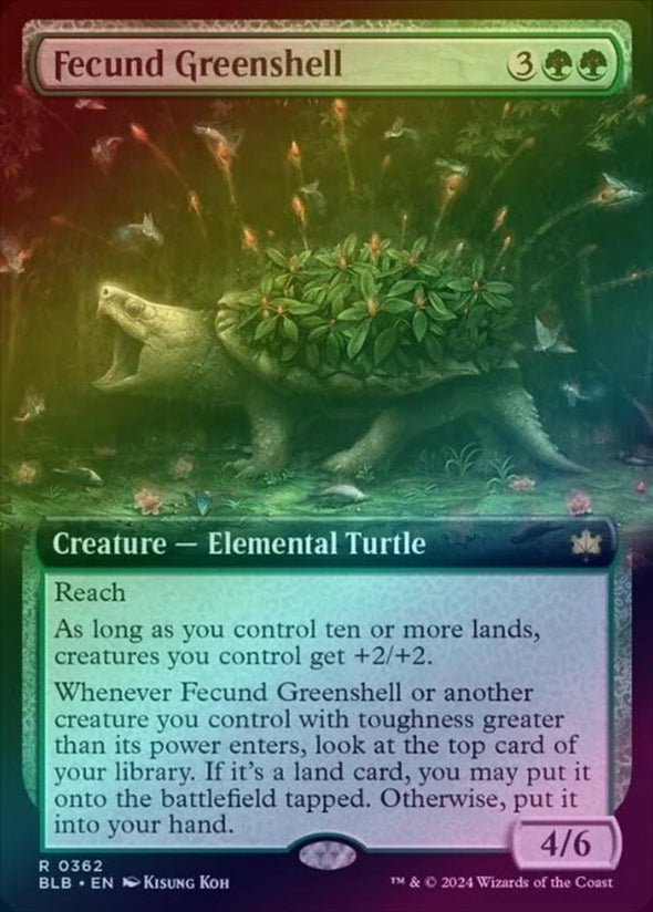 Fecund Greenshell - Extended Art (Foil) (BLB)