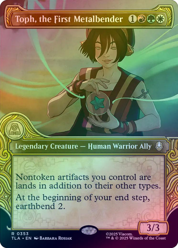 Toph, the First Metalbender - Elemental Frame Showcase (Foil) (TLA)