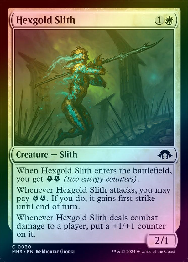 Hexgold Slith (Foil) (MH3)