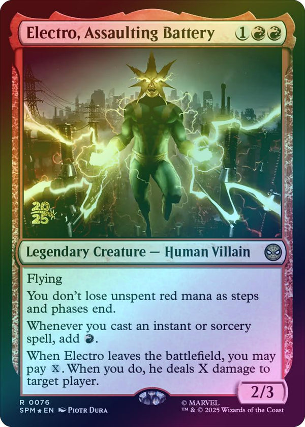Electro, Assaulting Battery - Prerelease Promo (Foil) (PSPM)