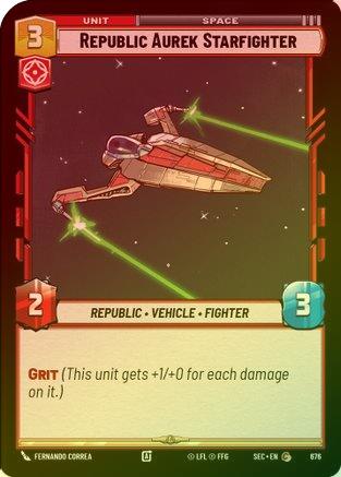 Republic Aurek Starfighter (Foil) - 676 - Common (Foil)
