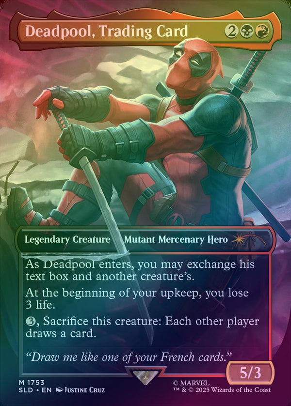 Deadpool, Trading Card - Secret Lair x Marvel's Deadpool (Rainbow Foil) (SLD)