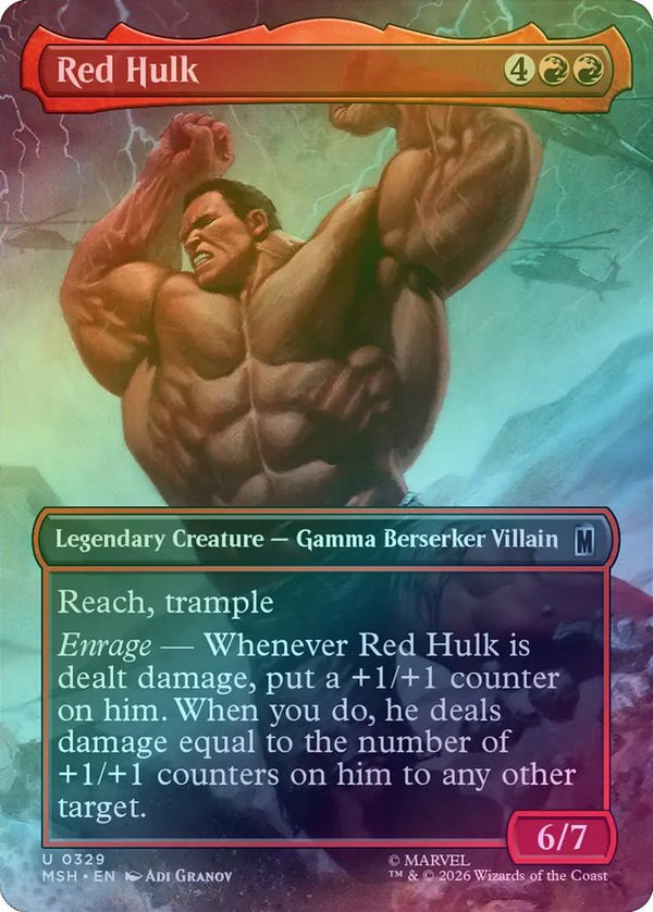 Red Hulk - Borderless Scene (Foil) (MSH) (Pre-Order)