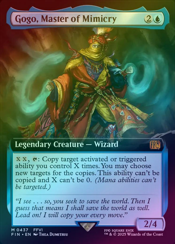 Gogo, Master of Mimicry - Extended Art (Foil) (FIN)
