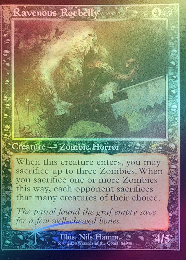 Ravenous Rotbelly - Retro Frame - Zippy Zombies (Foil) (SLD)