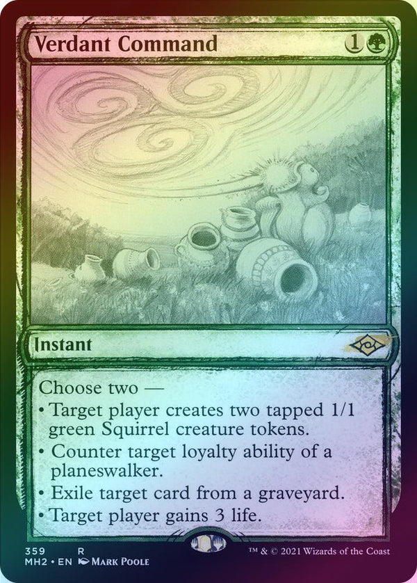 Verdant Command - Sketch Showcase (Foil) (MH2)